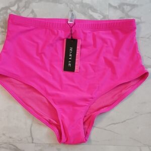 Tempt Me High-Waist Bikini Bottom - Hot Pink